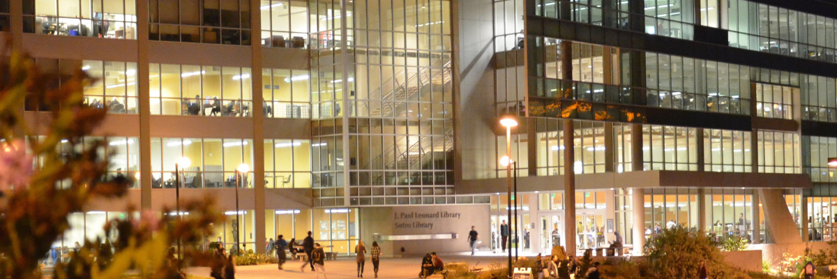 SF State library at night