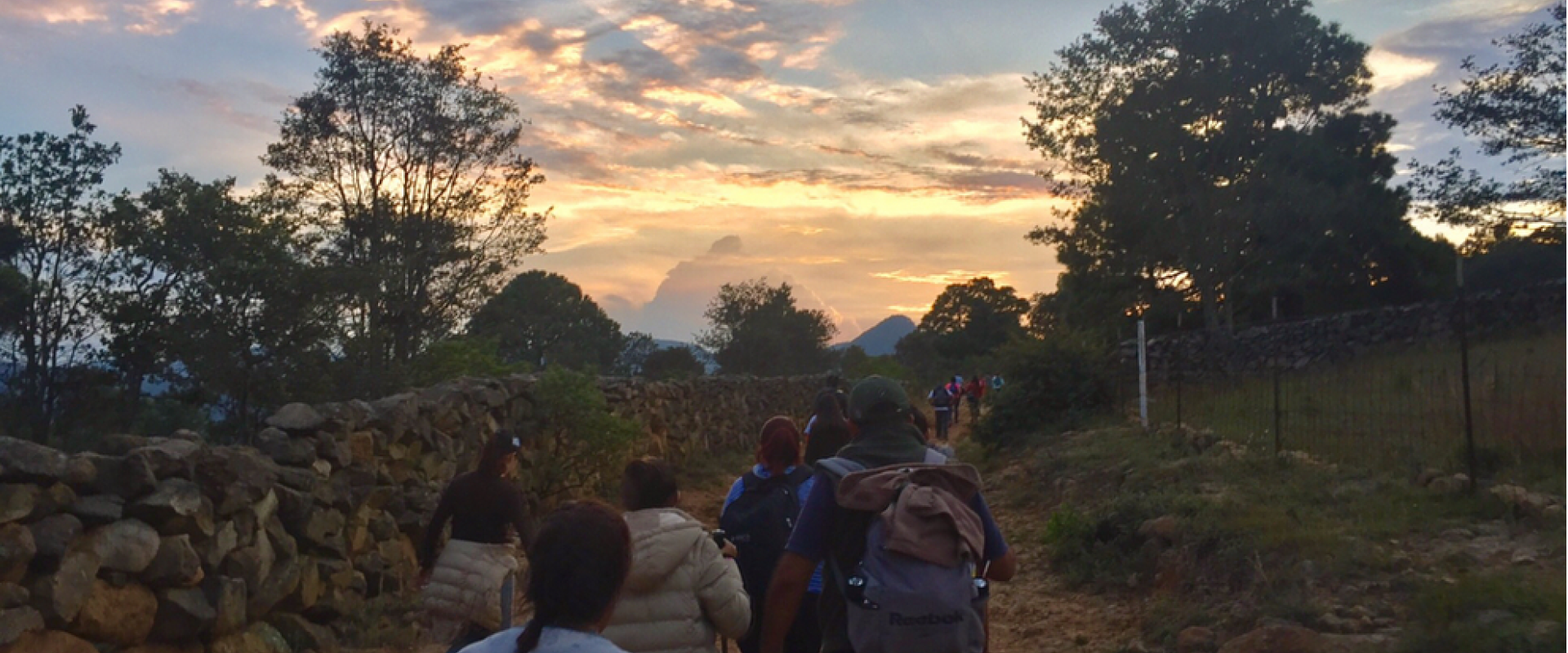 Students hiking in Mexico